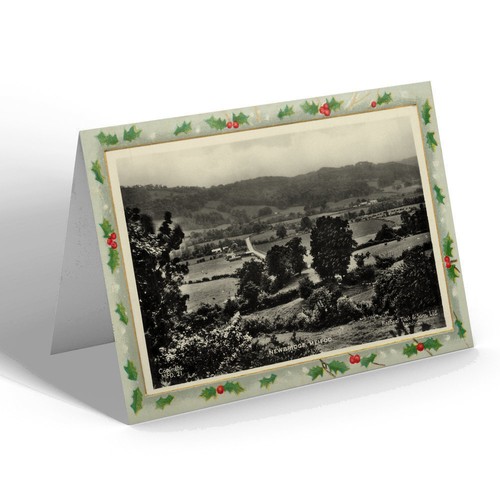 Xmas notelet vintage wales - notelet,