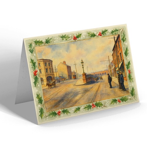 Christmas card entrance to - entrance,