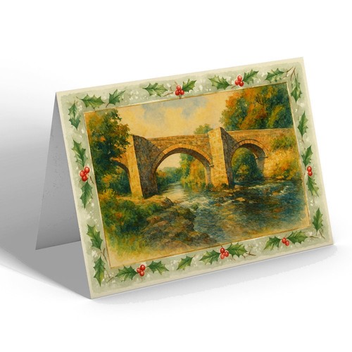 Xmas notelet new bridge - notelet,