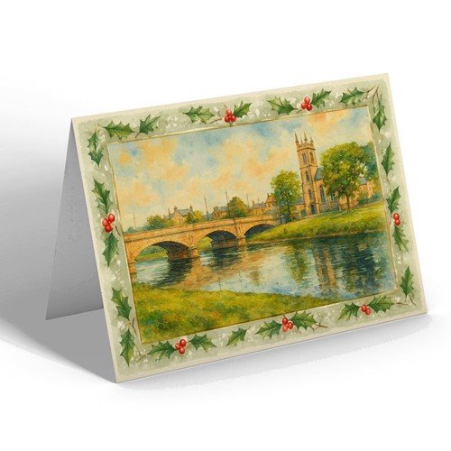 Christmas card new bridge - card,