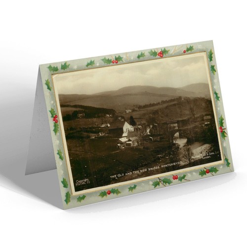 Xmas notelet vintage wales - vintage,