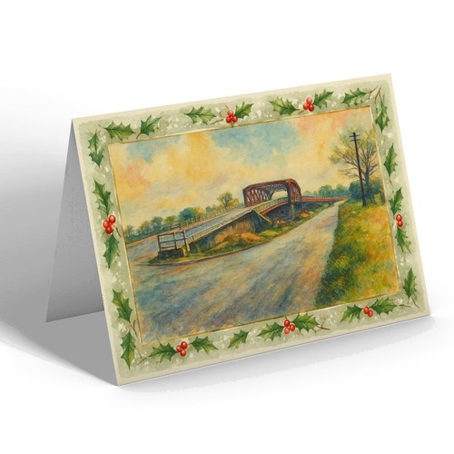 Xmas notelet the new bridge - xmas,