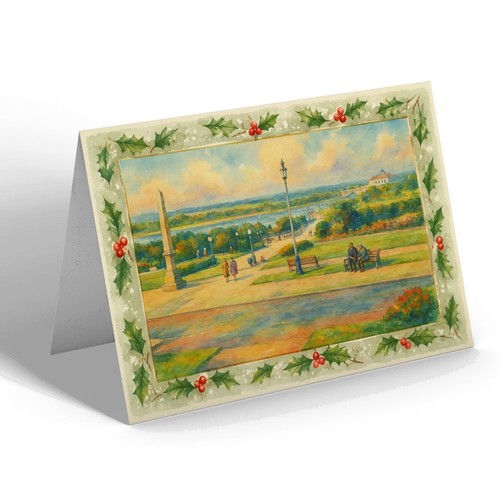 Xmas notelet the lake - notelet,