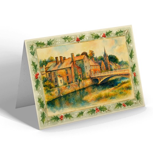 Xmas notelet new bridge - new,