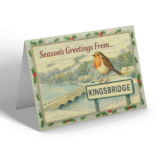 Xmas notelet kingsbridge - xmas,