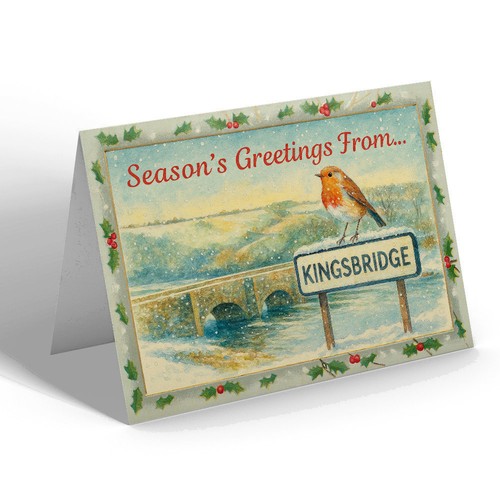 Xmas notelet kingsbridge - xmas,